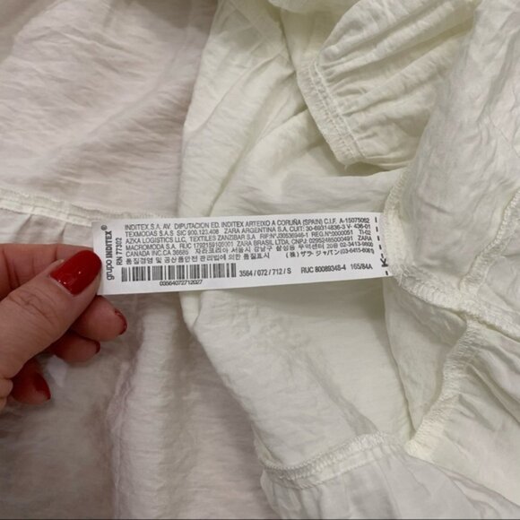 Zara extured iered hite cru ress - Picture 11 of 15